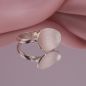 Preview: Ring Silber mit Halbschale diamantiert